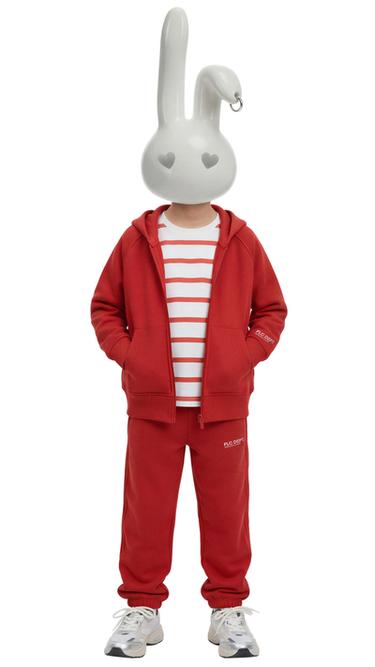 Zara TEKSTIGA DRESSIPÜKSID - Keskmine punane