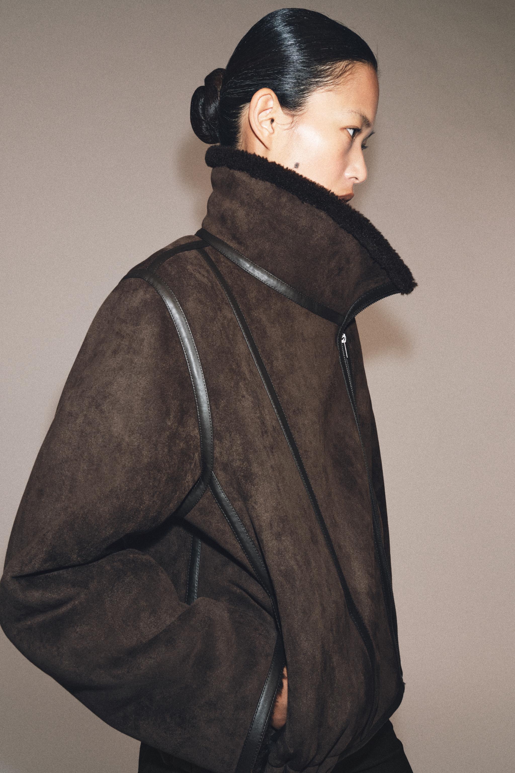 VESTE DOUBLE FACE EFFET FOURRURE ZW COLLECTION