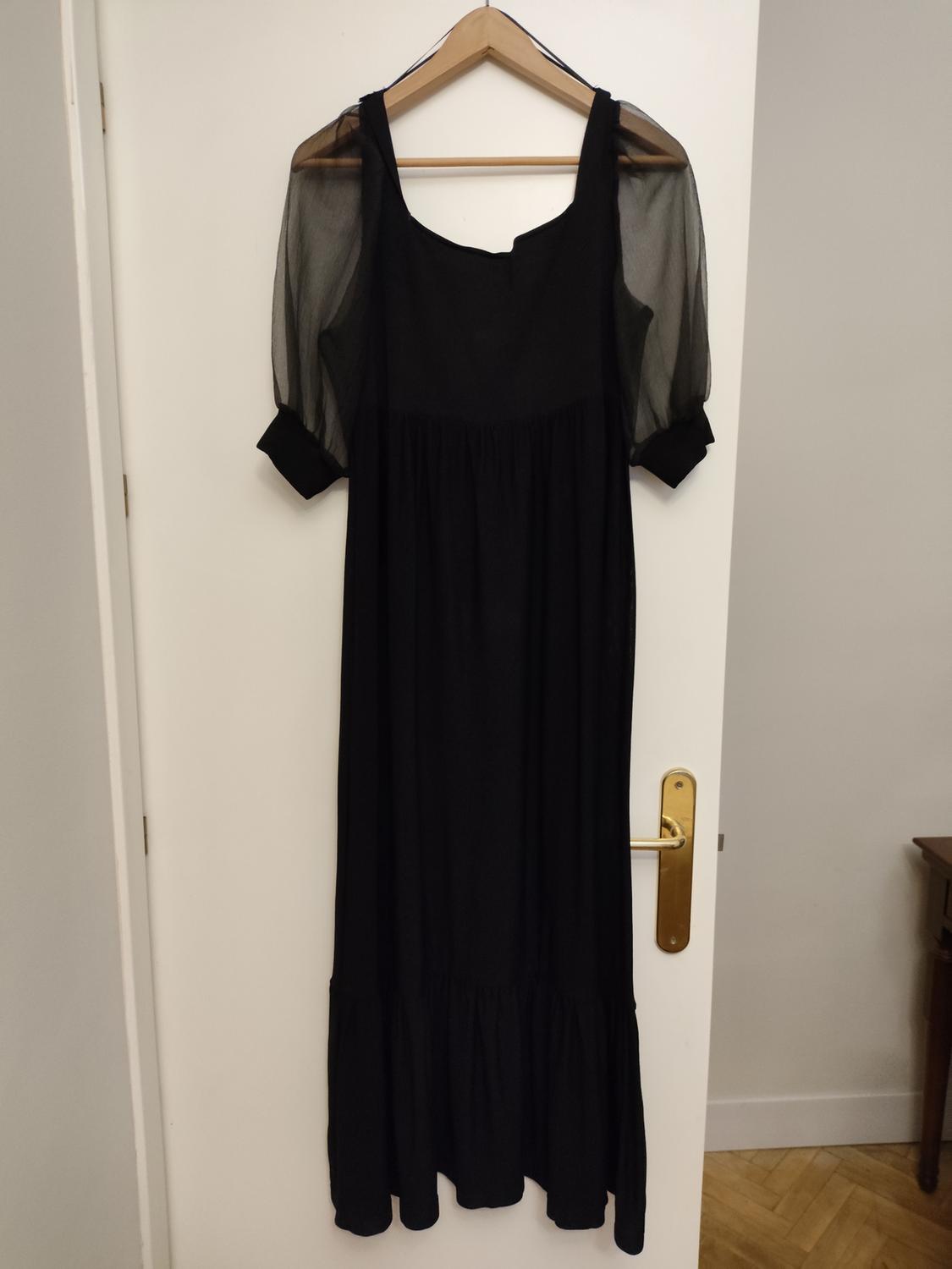 KNIT DRESS WITH ORGANZA SLEEVES - Image 2