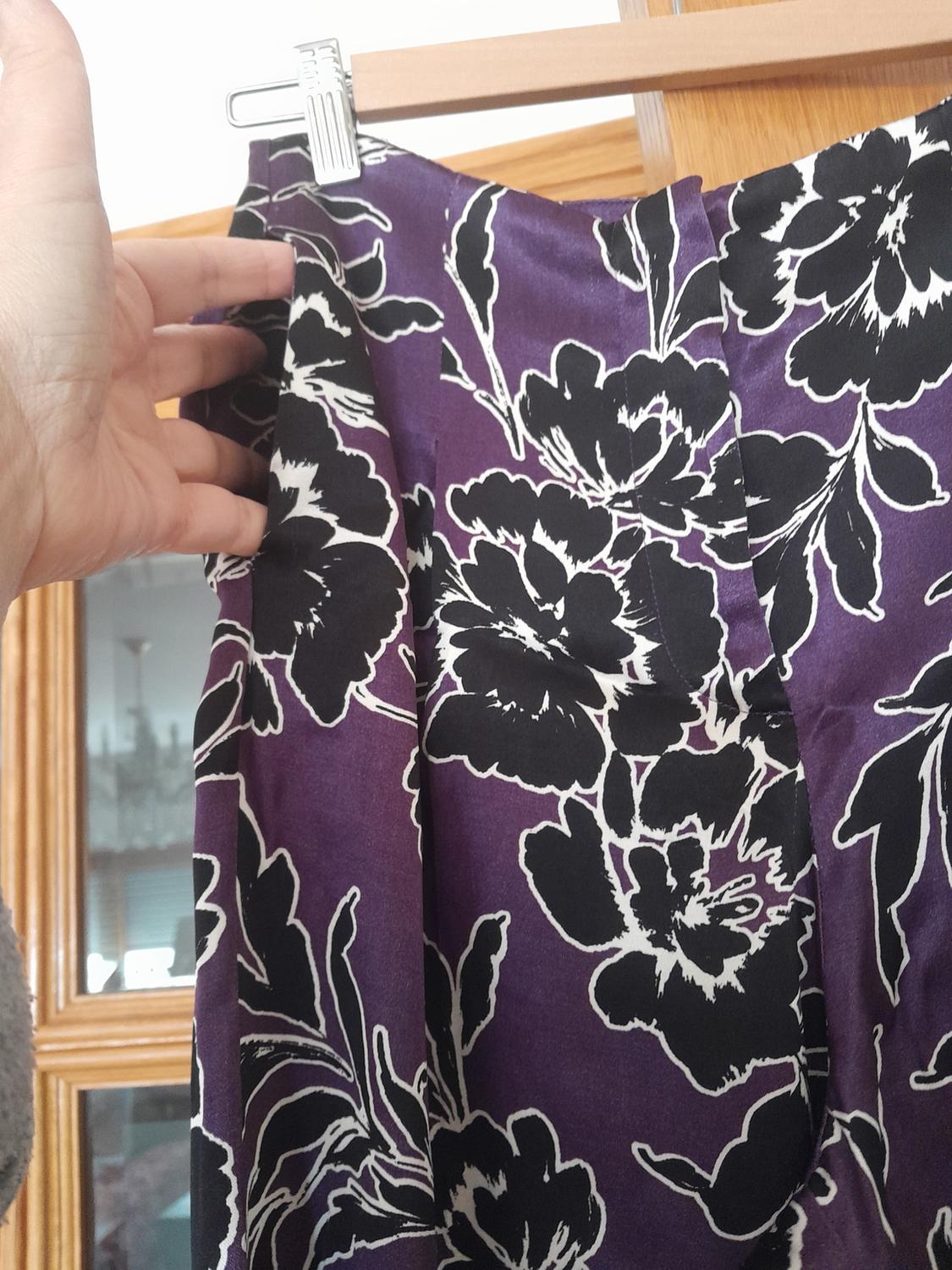 SATIN FLORAL PRINT TROUSERS - Image 3