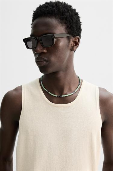 LIGHTWEIGHT KNIT TANK TOP - Ecru by Zara