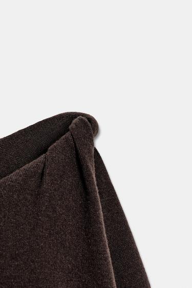 CUT-OUT KNIT JUMPER - Brown by Zara - Image 7