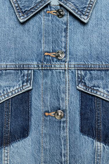 BLOUSAON Z1975 COURT EN DENIM ASSOCIÉ - Bleu moyen de Zara - Image 7