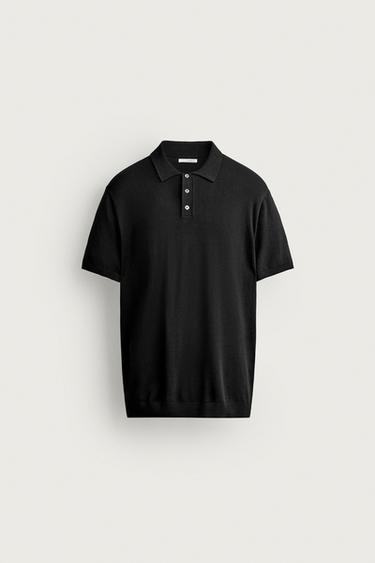 POLO PUNTO REGULAR FIT - Negro de Zara
