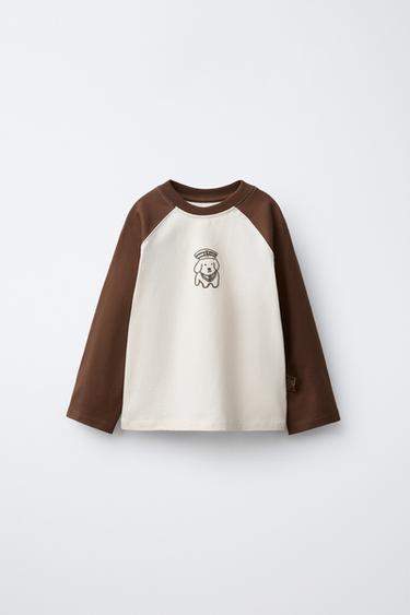 CAMISETA MANGA RANGLÁN NAON JEONG © - Marrón de Zara