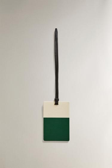Zara LEATHER LUGGAGE TAG - 綠色