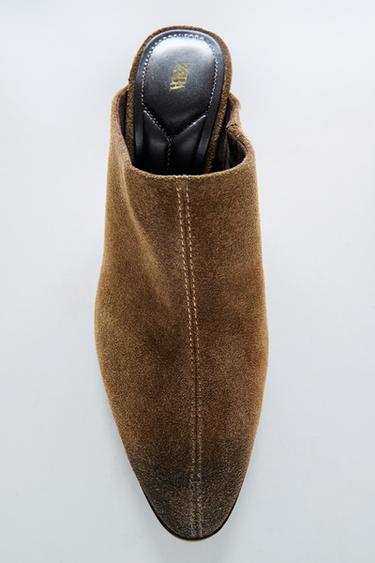 MULE SERRAJE EFECTO DESGASTADO - Marrón de Zara