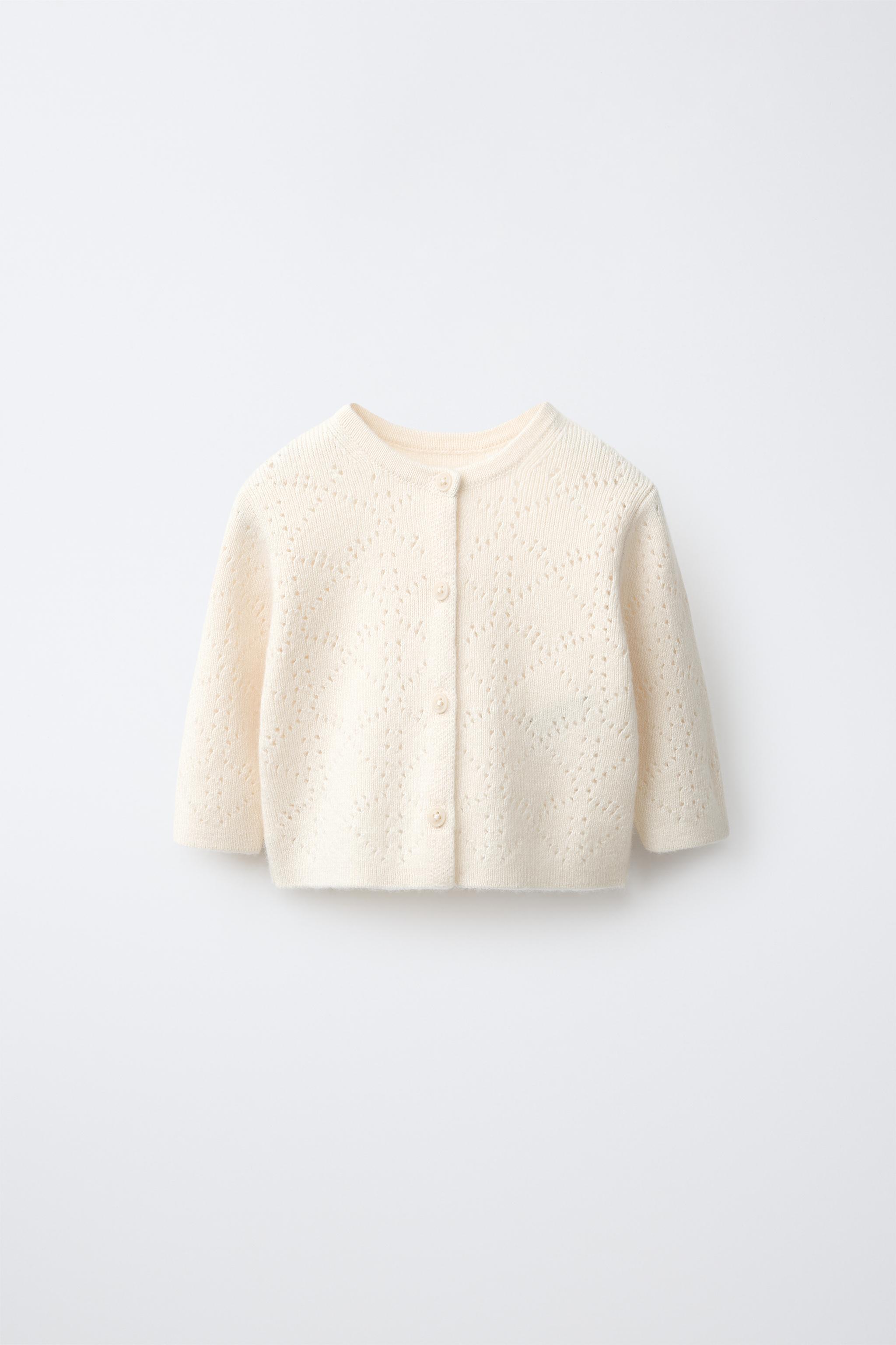 CHAQUETA PUNTO CALADOS CON LANA