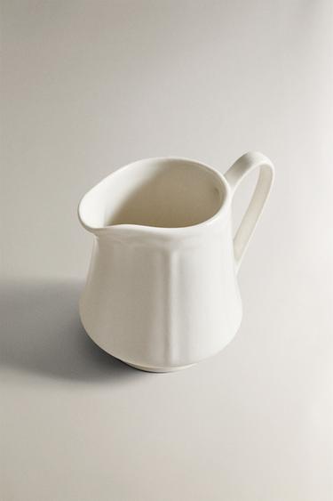 PORCELAIN MILK JUG WITH RAISED PATTERN - White by Zara - Image 1