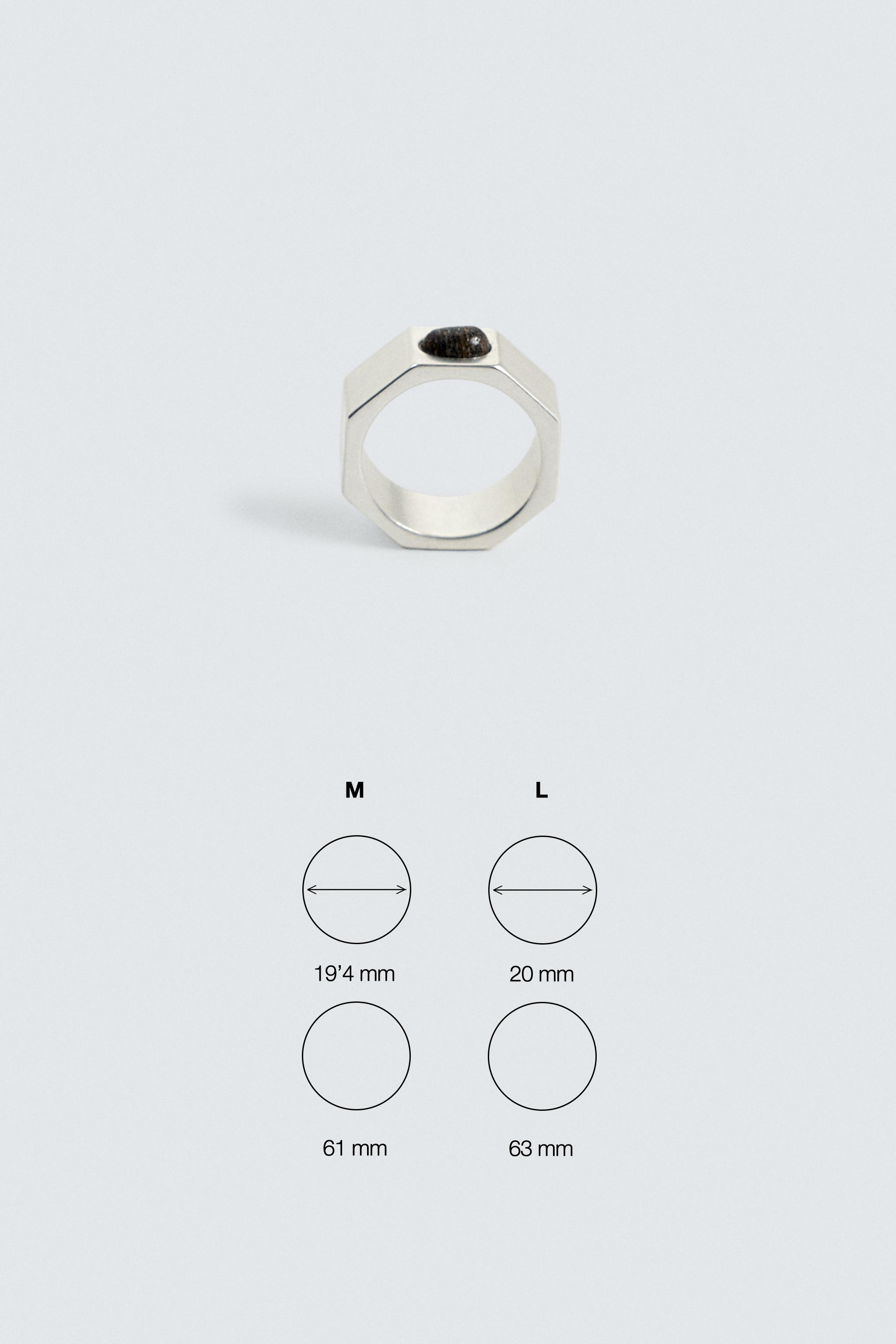 BAGUE GÉOMÉTRIQUE PIERRE