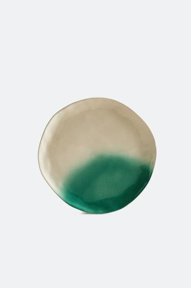 PRATO SOBREMESA GRÉS DEGRADÊ X COLLAGERIE - Verde / Cru da Zara