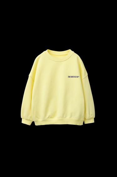 SUDADERA TEXTO ESTAMPADO - Amarillo de Zara - Imagen 0