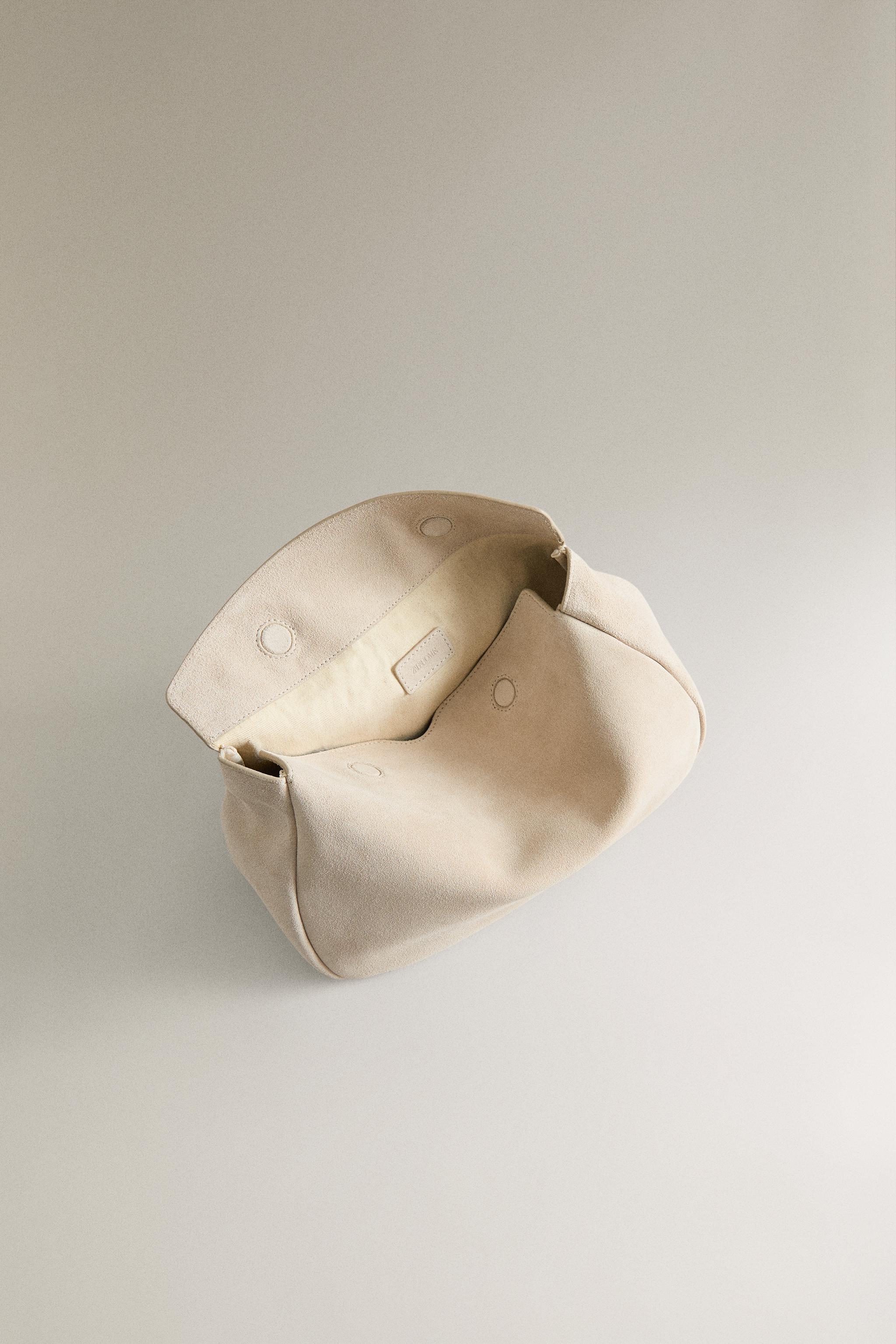 SPLIT SUEDE CLUTCH MAKEUP BAG