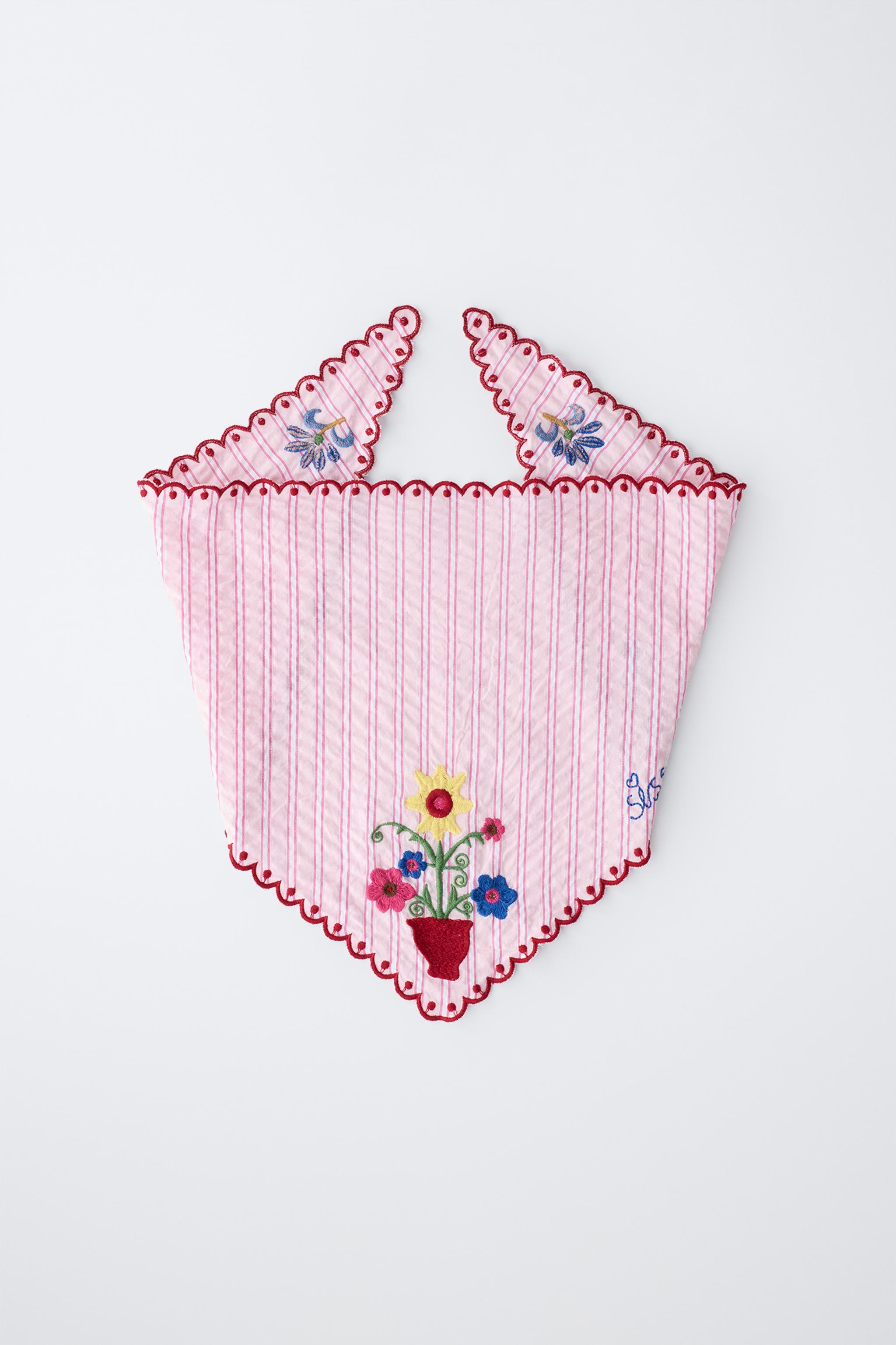 EMBROIDERED STRIPED BANDANA SISSEL EDELBO X ZARA KIDS