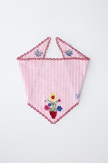 BANDANA RAYURES BRODERIES SISSEL EDELBO X ZARA KIDS - Rose de Zara - Image 3