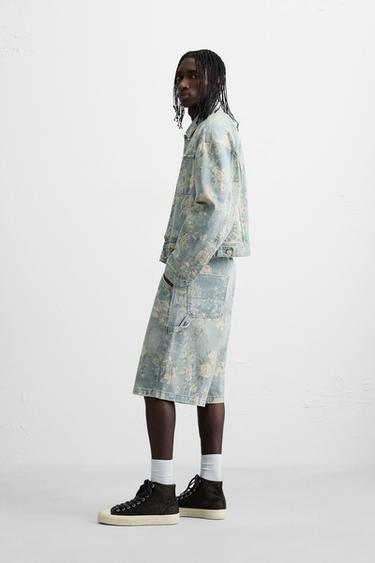 FLORAL PRINT DENIM JACKET - Multicoloured by Zara - Image 3