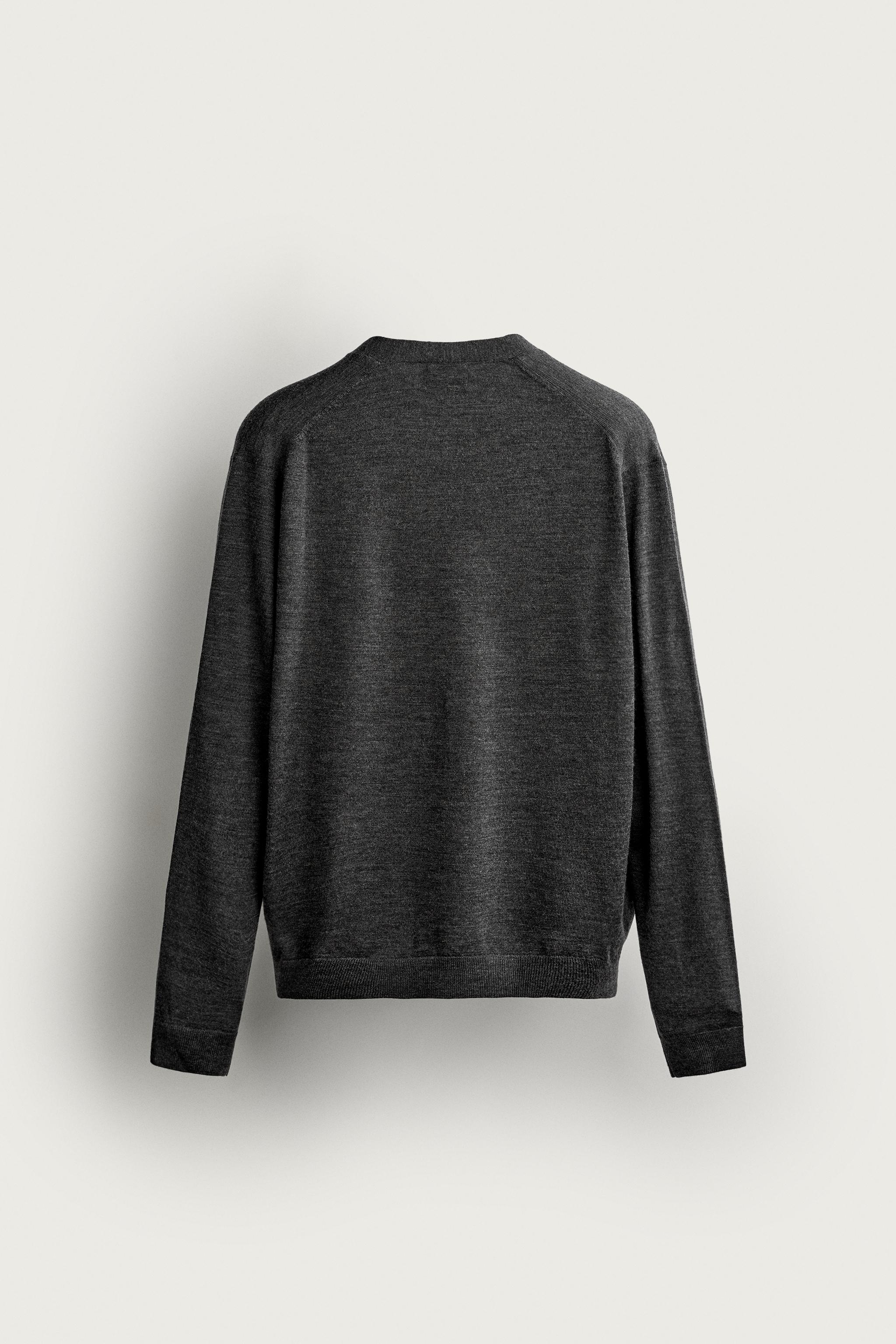 Zara REGULAR FIT %100 YÜN HIRKA görsel 8