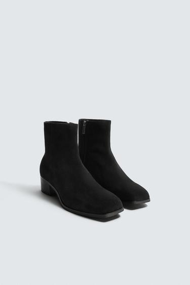 BOTA PIEL TACÓN LIMITED EDITION - Negro de Zara