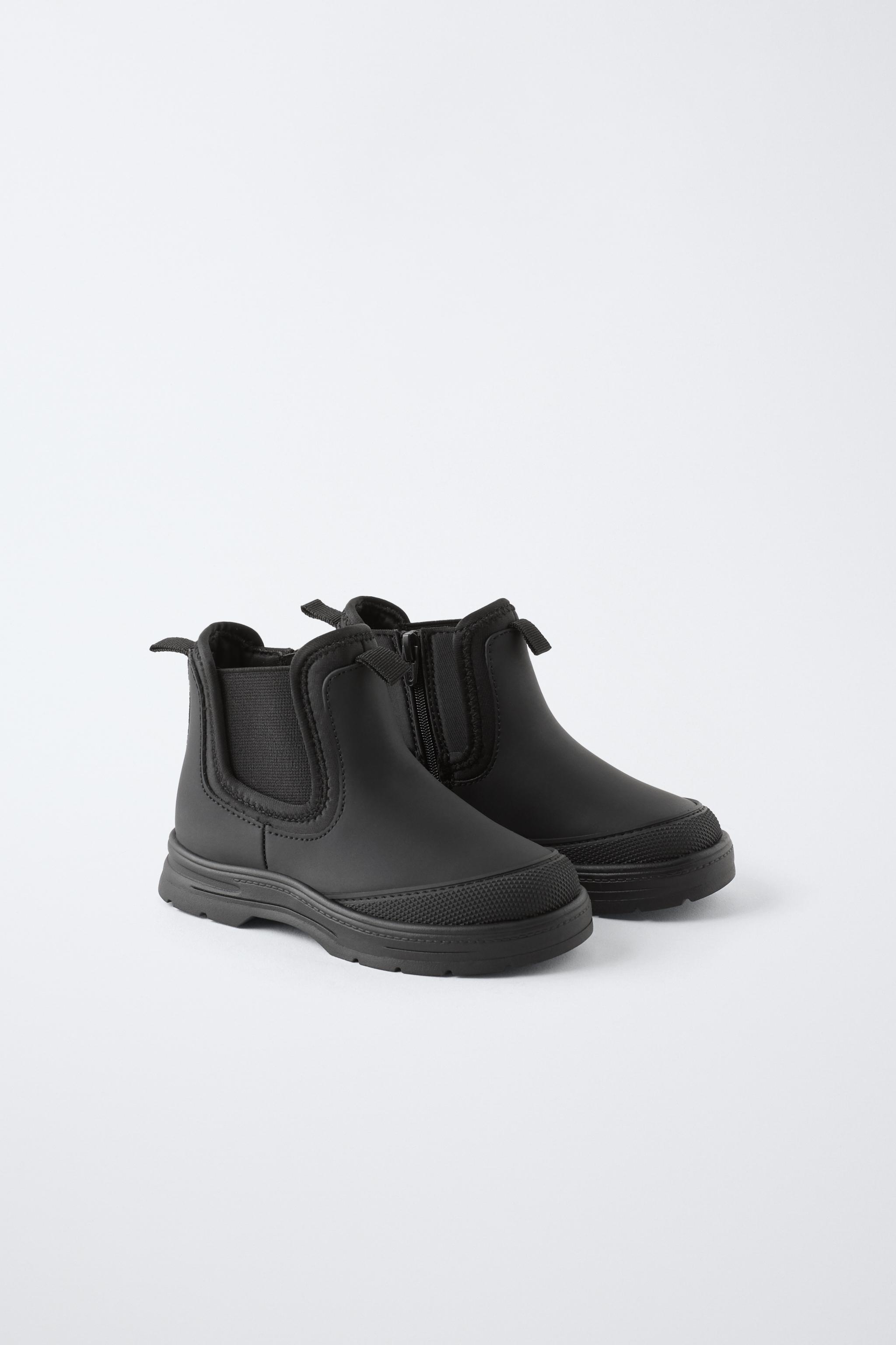 RUBBERISED BOOTS - Black | ZARA India