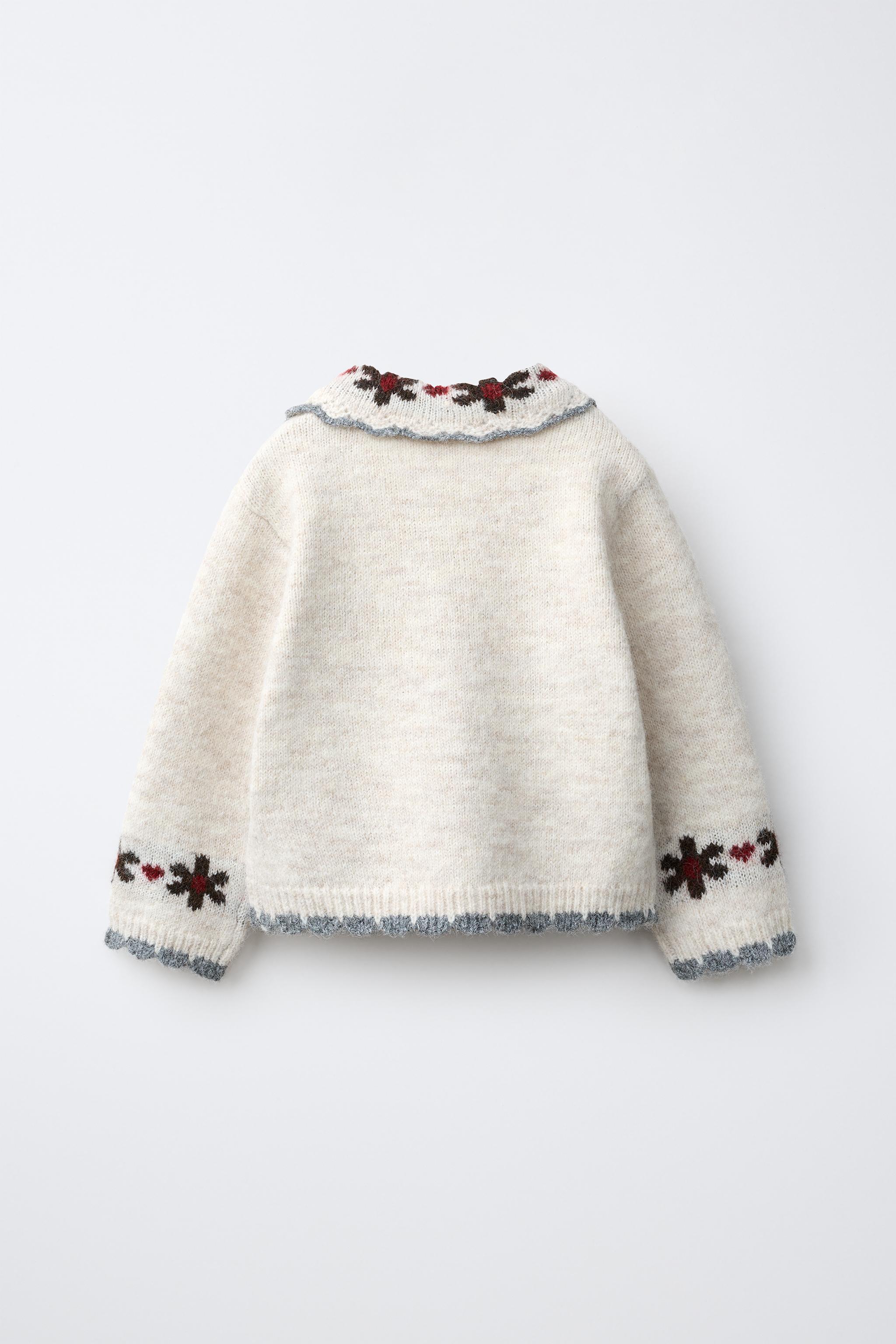 EMBROIDERED PETER PAN COLLAR JUMPER