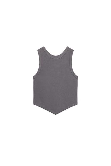 FLOWING TOP WITH OPEN BACK - Blue grey by Zara