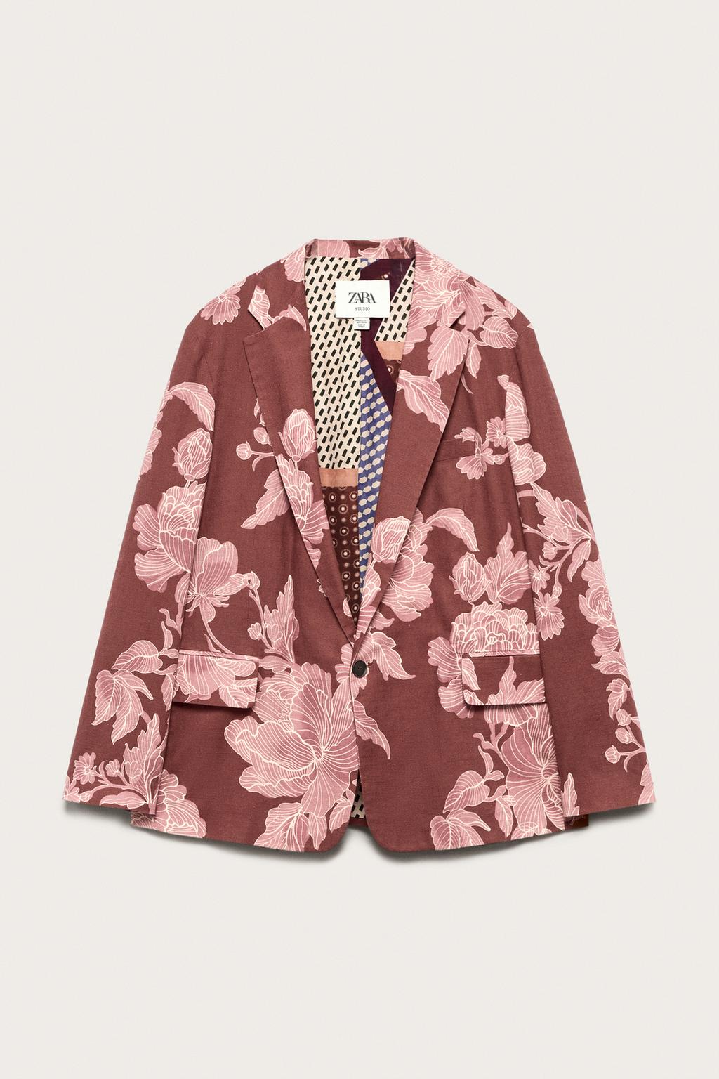 Limited Edition Printed Linen-cotton Relaxed Fit Blazer — Men's