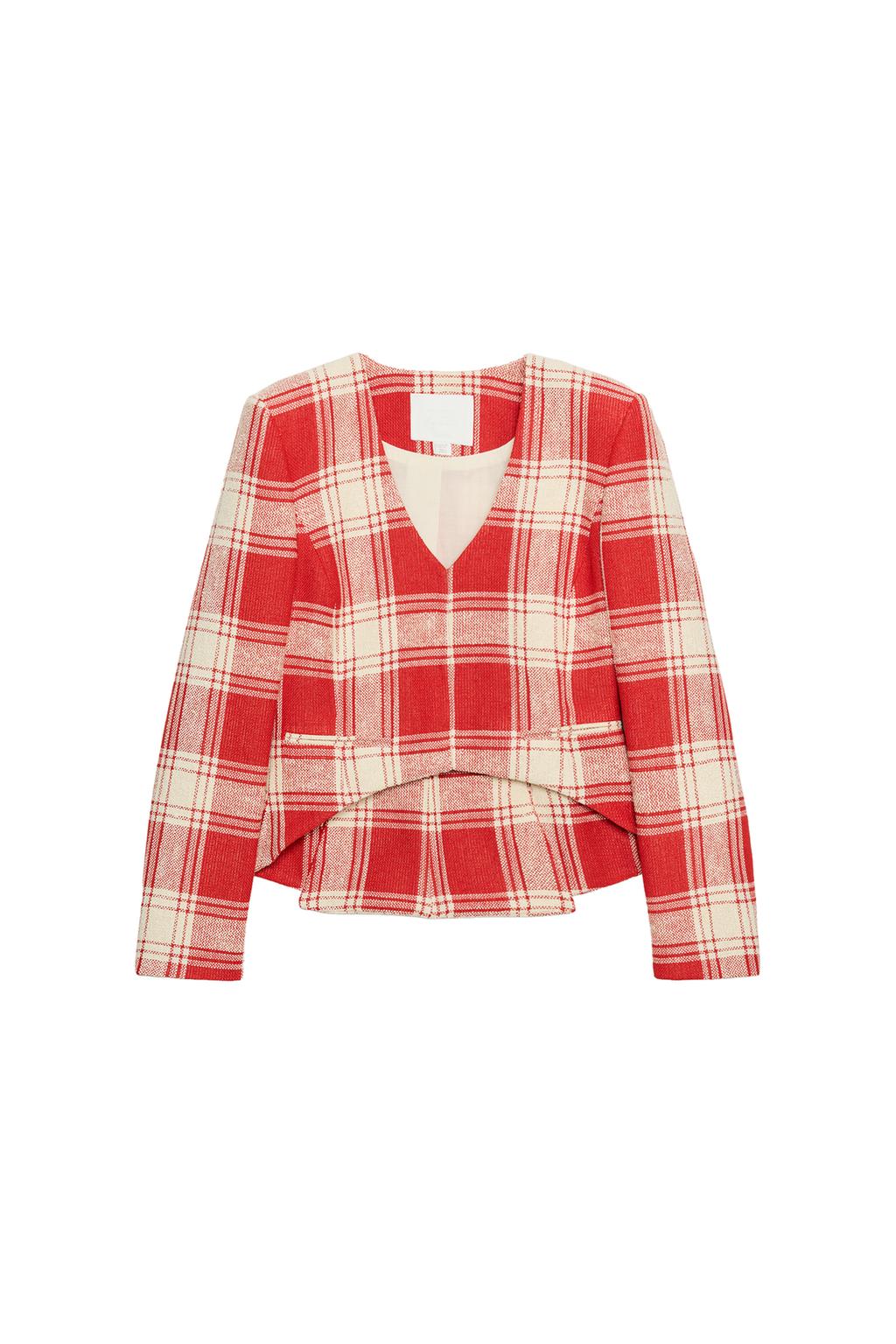FITTED PLAID JACKET ZW COLLECTION - image 3