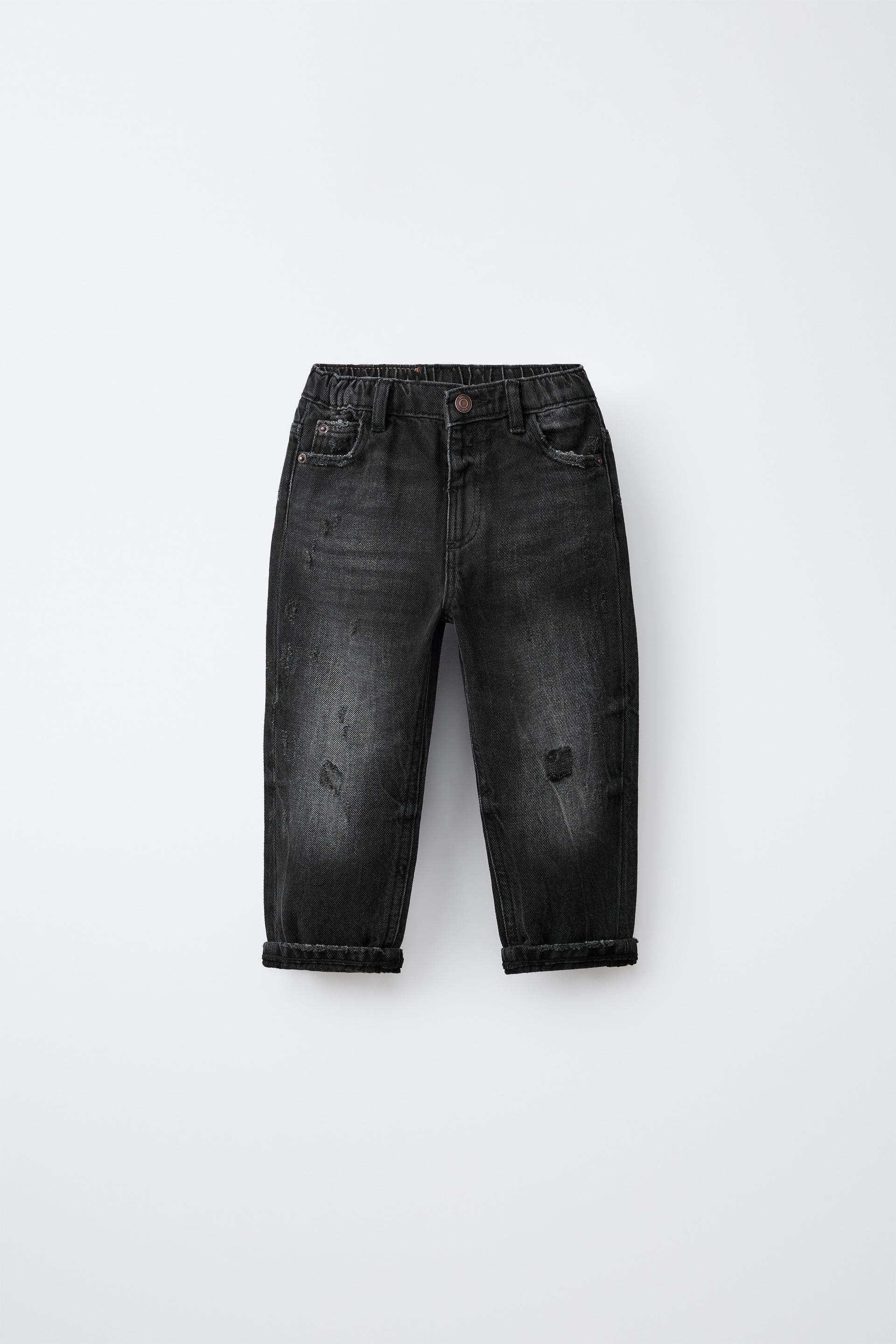 Ripped Straight Jeans