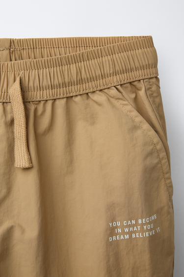 PANTALON TECHNIQUE DE JOGGING - Marron clair de Zara - Image 2