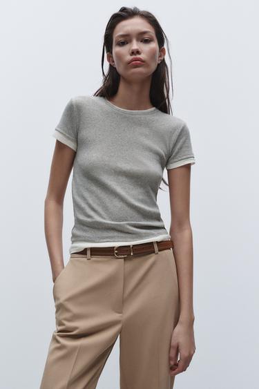 STRAIGHT FIT TROUSERS WITH BELT - camel by Zara - Image 3