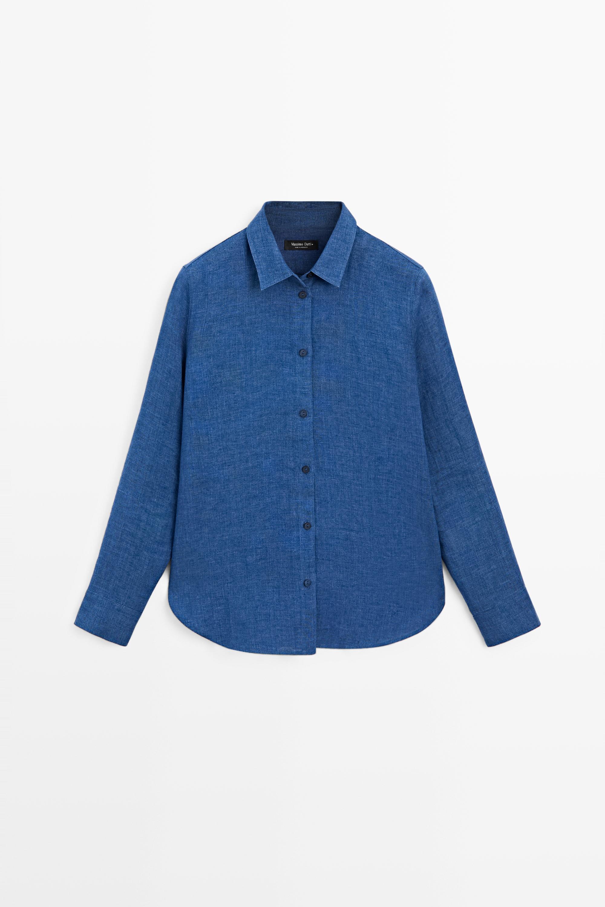 Flowing 100% linen shirt