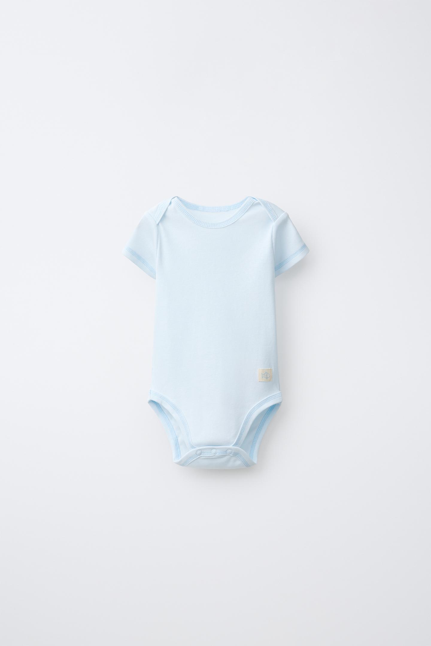 Боди Label для детей, короткий рукав, 5 шт. — Zara, цвет: Синий — фото 2