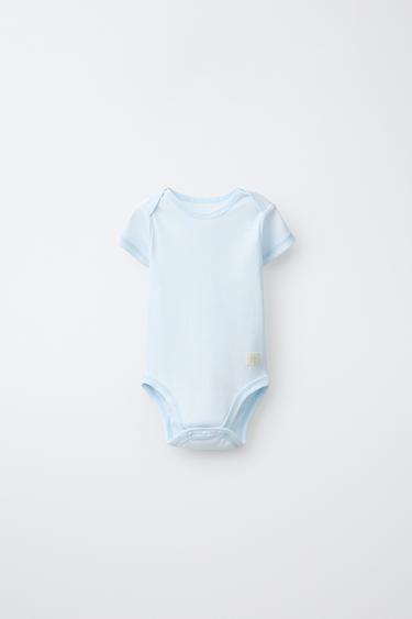 FIVE-PACK SHORT SLEEVE LABEL BODYSUITS — Blue 2