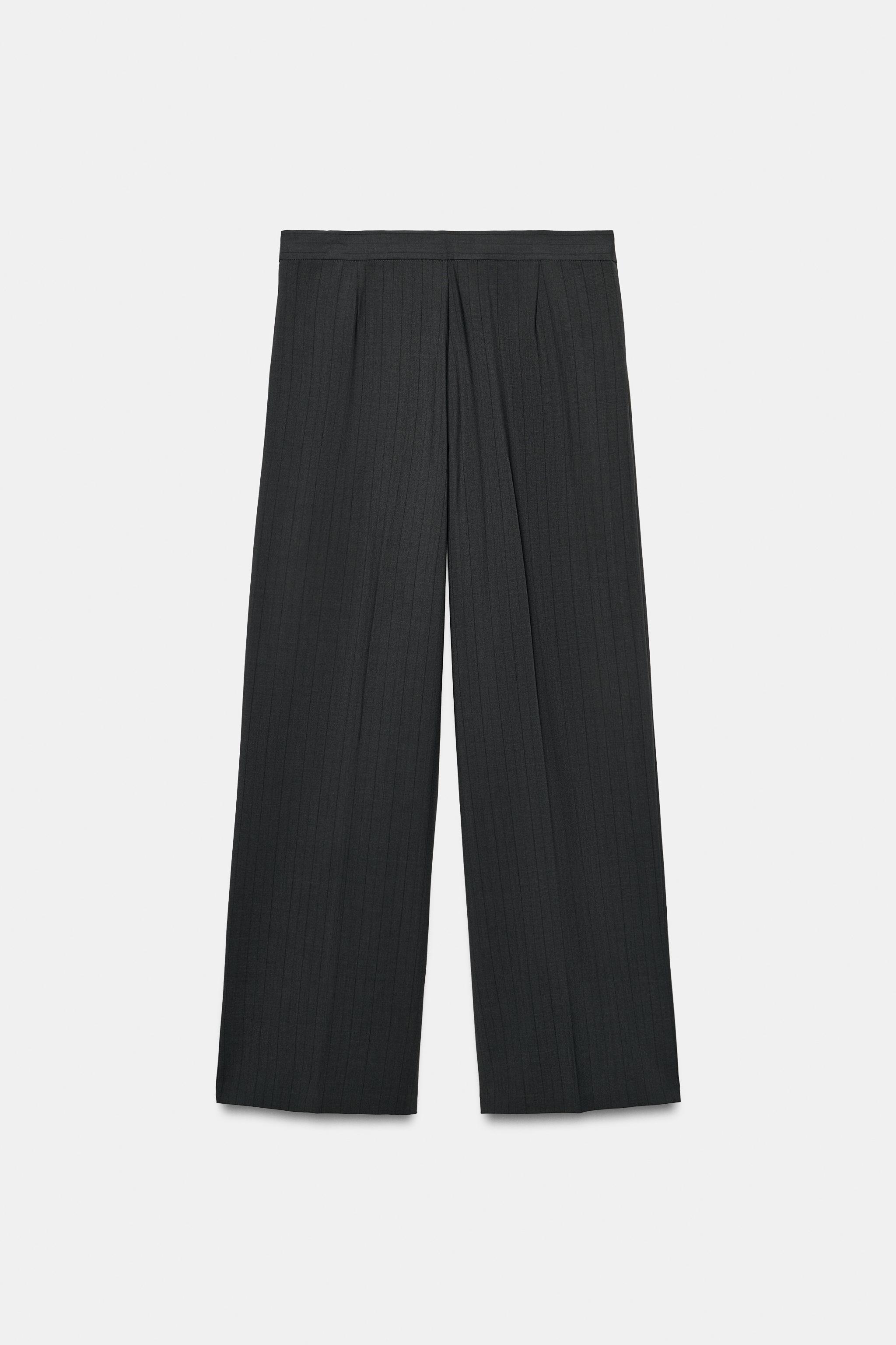 PINSTRIPE GATHERED TROUSERS