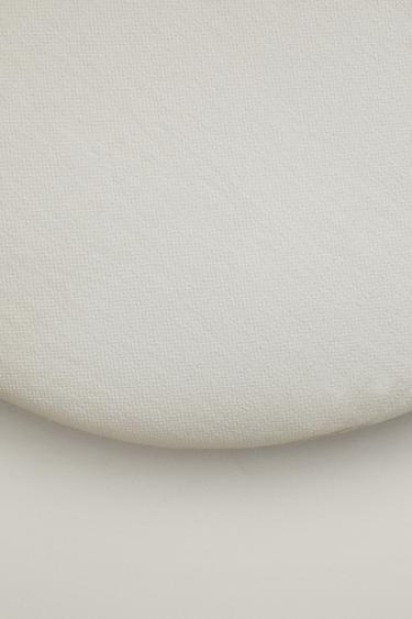 COTTON AND LINEN COUCH SEAT CUSHION — Oyster-white 2