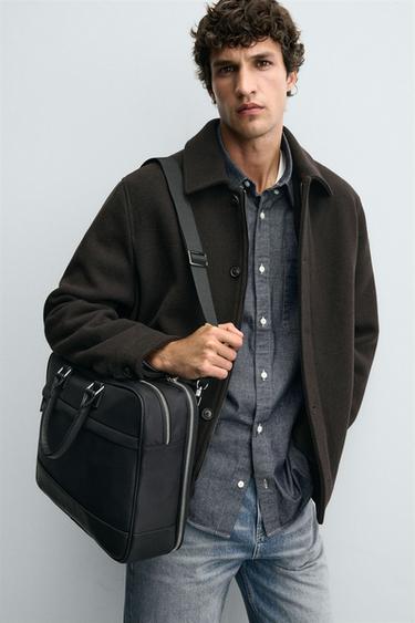NYLON BRIEFCASE - Black by Zara - Image 0