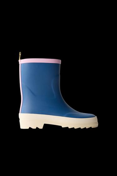 Zara COLOR BLOCK RAIN BOOTS - Blue