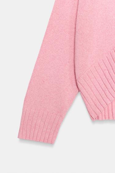 ASYMMETRIC HEM KNIT JUMPER - Pink by Zara - Image 10