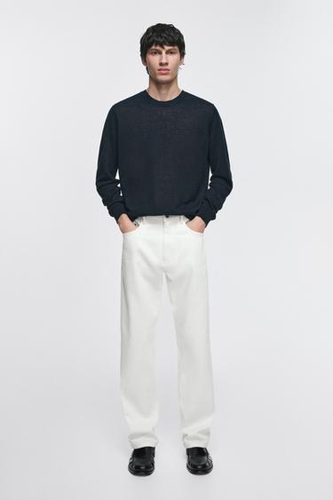 Jeans relaxed fit - Blanco de Zara - Imagen 0