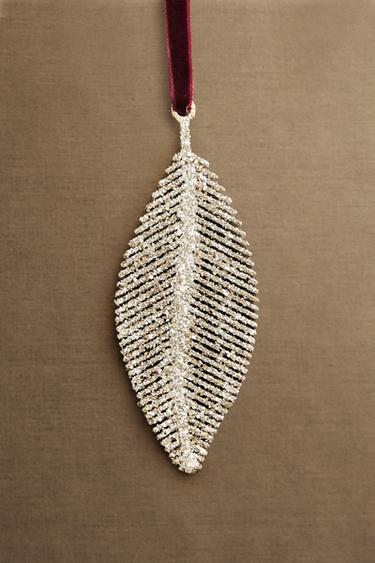 SPARKLY LEAF CHRISTMAS TREE DECORATION - Cava by Zara - Image 4