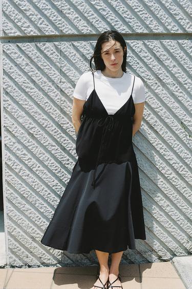 FLOWING STRAPPY TOP - Black by Zara