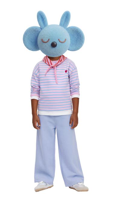 Zara EMBROIDERED HEART STRIPED T-SHIRT - Pastel blue - Image 0