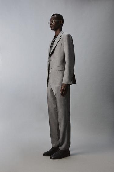 VESTE DE COSTUME SLIM STRUCTURÉE - Gris de Zara - Image 3