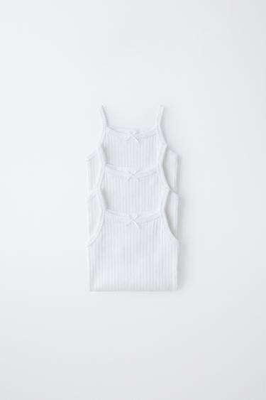 THREE-PACK OF STRAPPY BODYSUITS — White 1