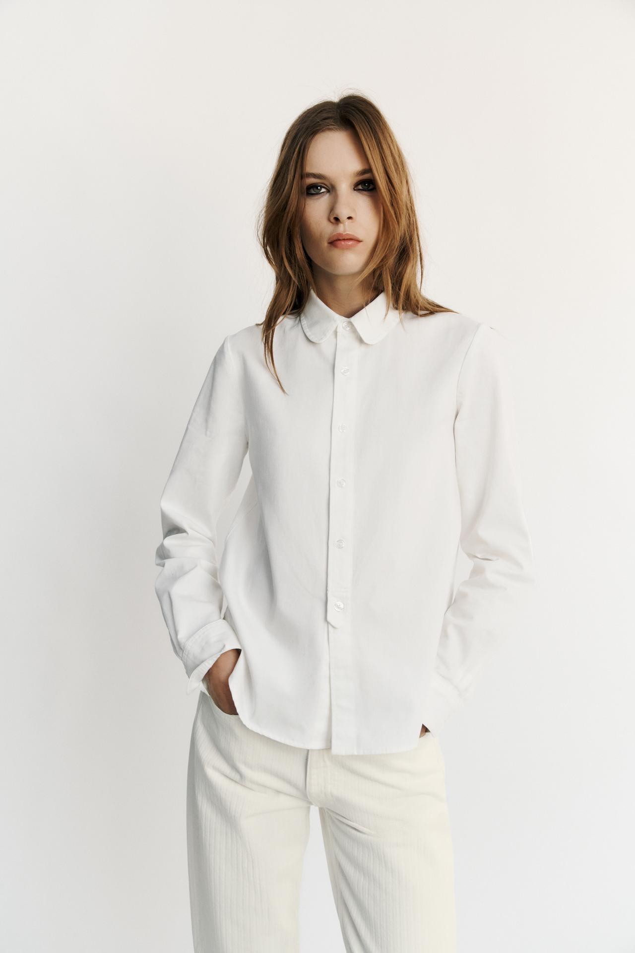 100% COTTON SHIRT — White