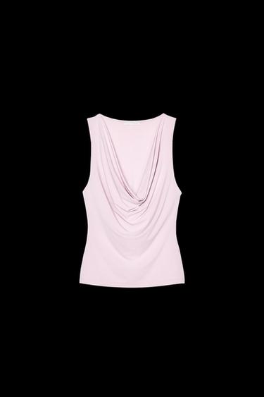 FLIESSENDES DRAPIERTES TOP - Flieder von Zara - Bild 0