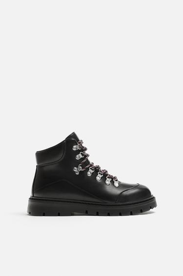 LACE-UP BOOTS - Black by Zara