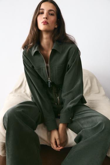 ADJUSTABLE WAIST JACKET - mid khaki by Zara
