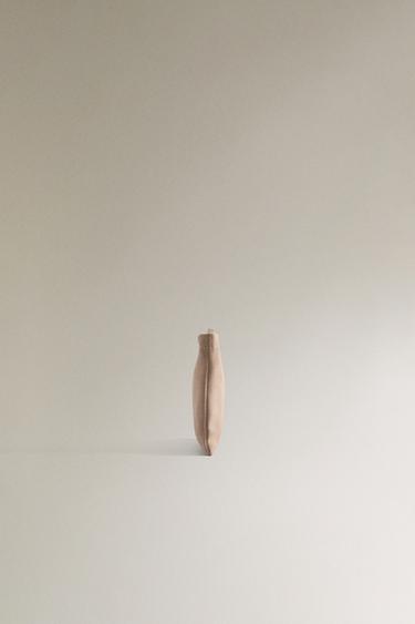 SMALL SPLIT LEATHER WASH BAG - Ecru White by Zara - Image 2