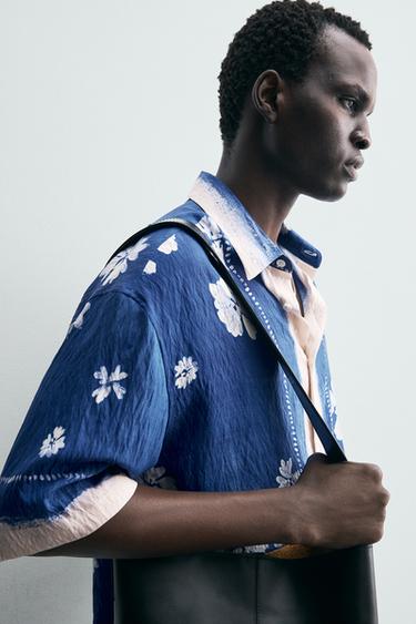 FLORAL PRINT SHIRT - Ecru / Blue by Zara - Image 5